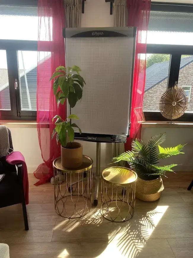Flip-over met planten in de vergaderruimte