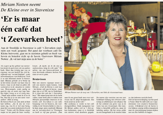 Afbeelding bij het nieuwsbericht: Café 't Zeevarken in de Eendrachtbode