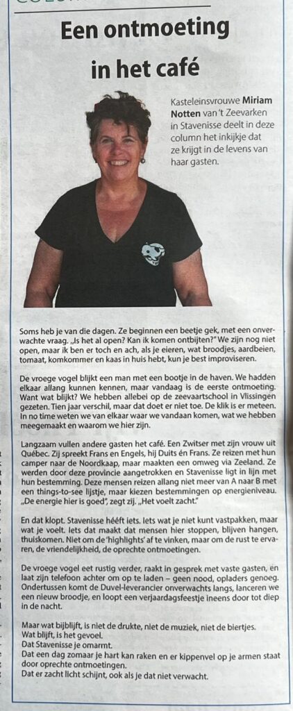 Een ontmoeting in het café