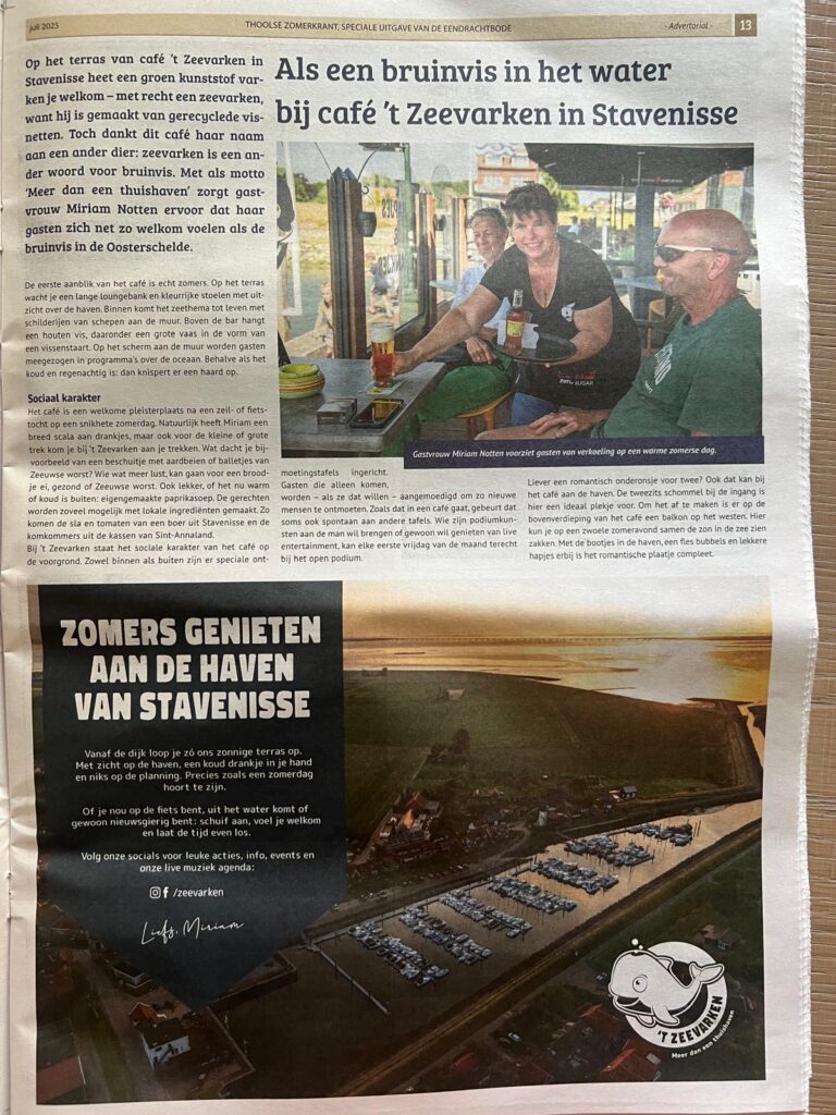 Café ’t Zeevarken in de Thoolse Zomerkrant