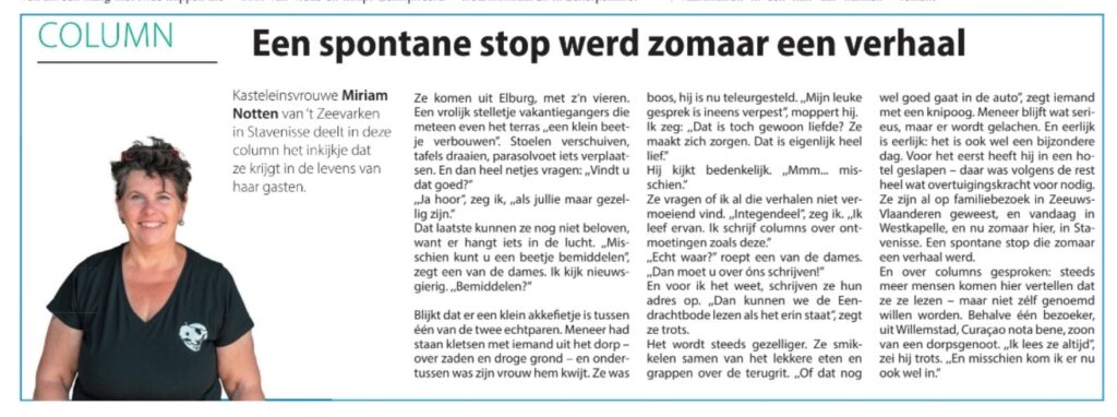 Een spontane stop werd zomaar een verhaal