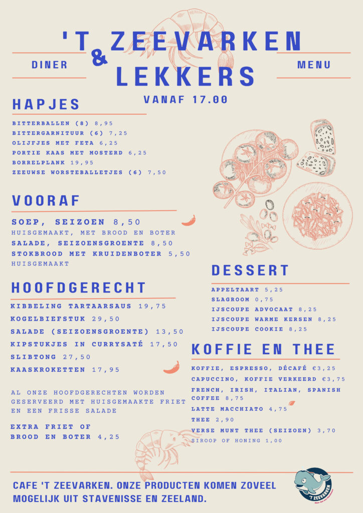 Menu 't Zeevarken - Lekkers